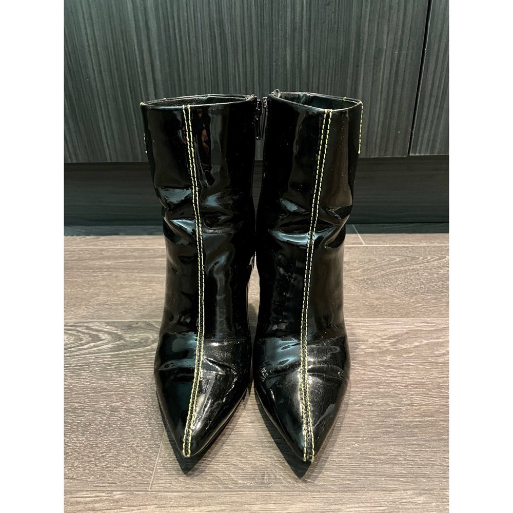 Glossy Leather Ankle Boots - Picture 1 of 5